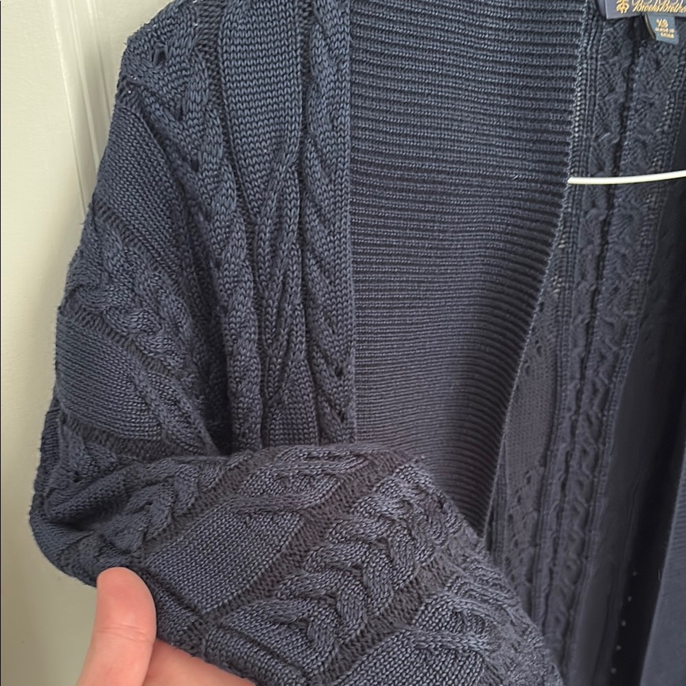 Brooks Brothers Blue Shawl Collar Cardigan Women’s XS Preppy Luxe Knit - Picture 3 of 4